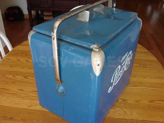 1950's Pepsi Ice Chest Cooler with Orginal Box Image