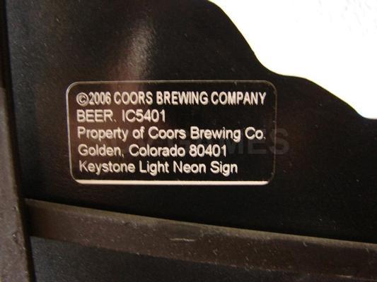 Keystone Light Beer Neon Sign Image
