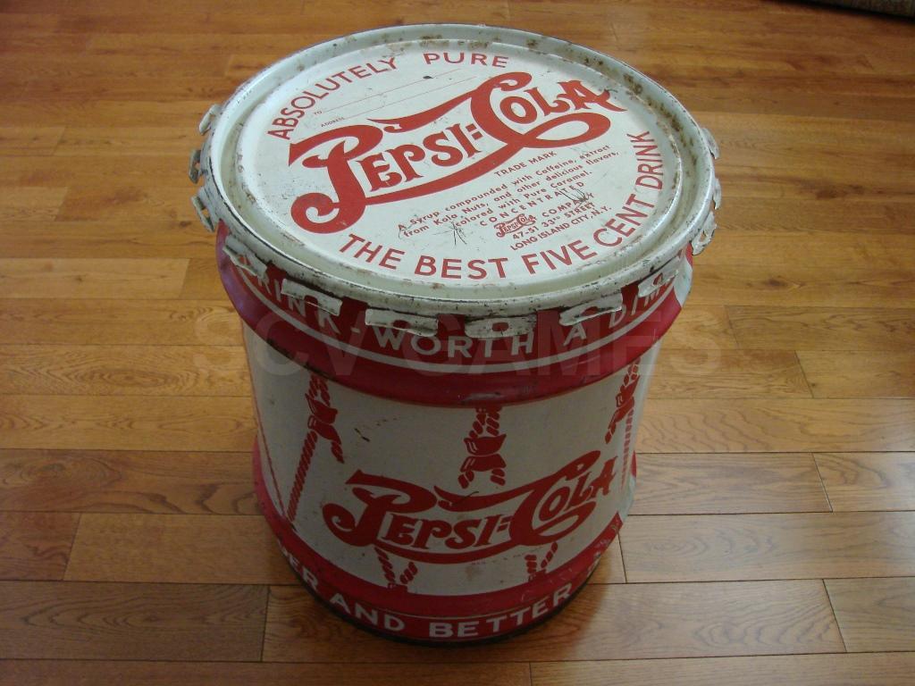 1940 Original Pepsi-Cola Syrup Container With Lid