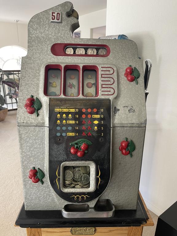1940's Mills Black Cherry 50 Cent Slot Machine