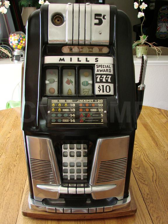1948c Mills High Top 777 Bell 5 Cent Slot Machine