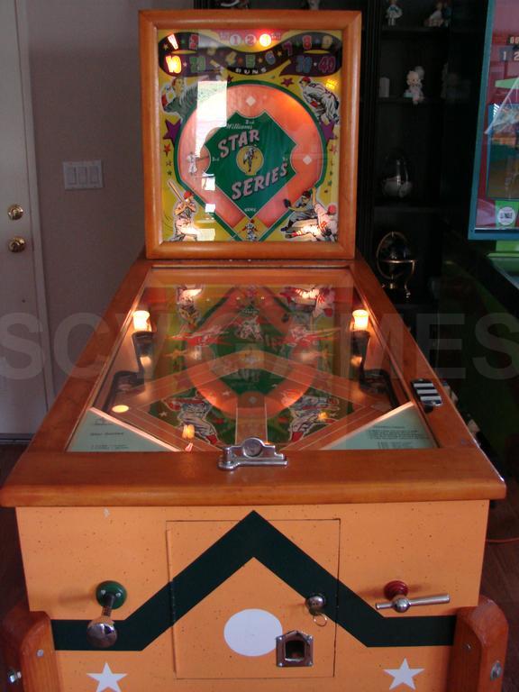 1949 Williams Star Series Pitch and Bat Pinball Game Restored