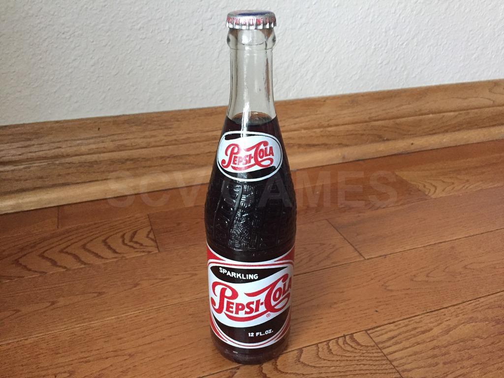1951 12oz Full Pepsi Single Dot Bottle - Los Angeles, CA