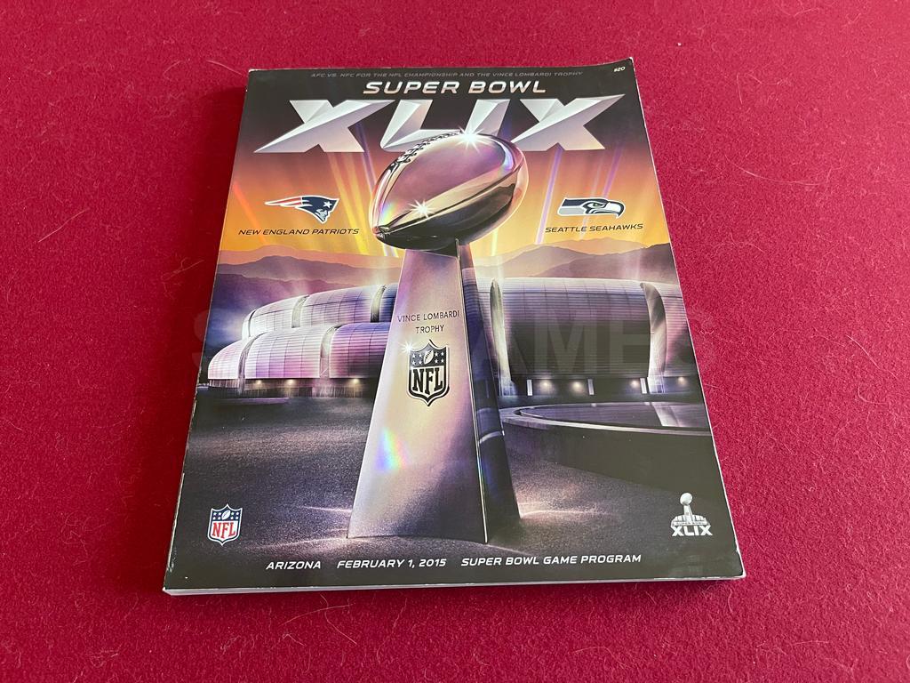 2015 Super Bowl XLIX Hologram Game Program Patriots vs. Seahawks
