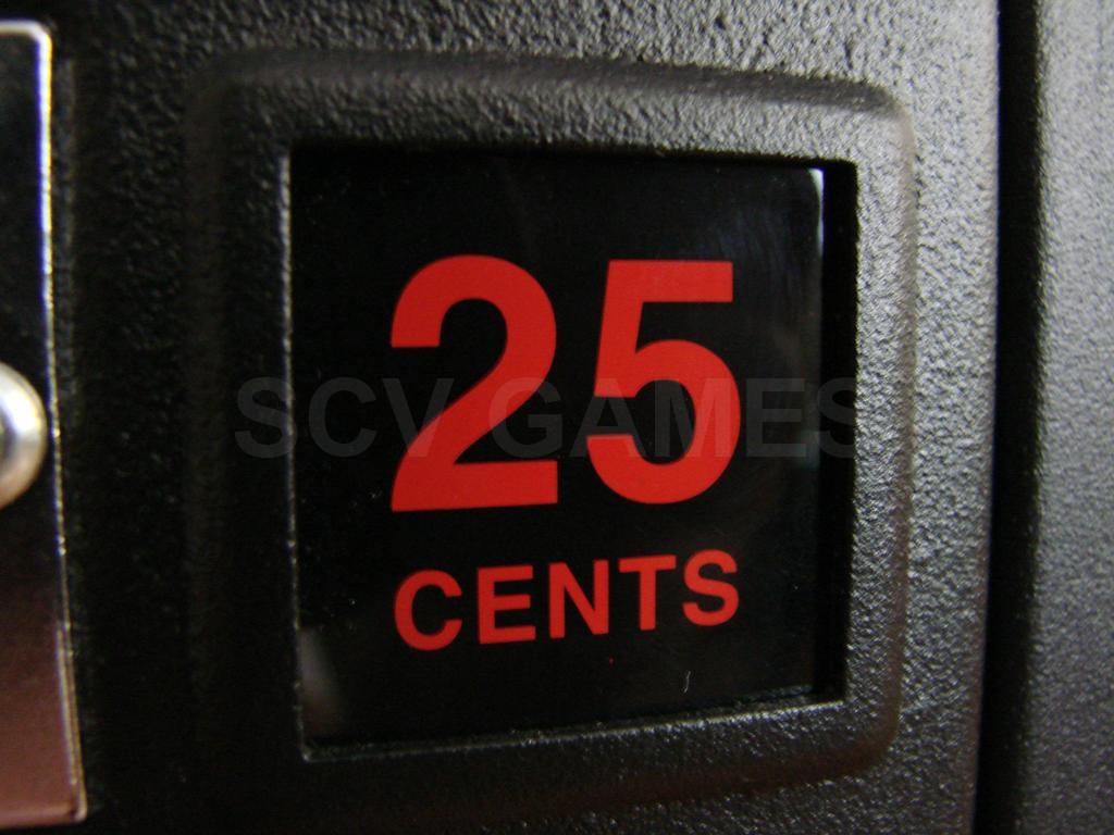 Midway Arcade Coin Door Insert 25 Cents