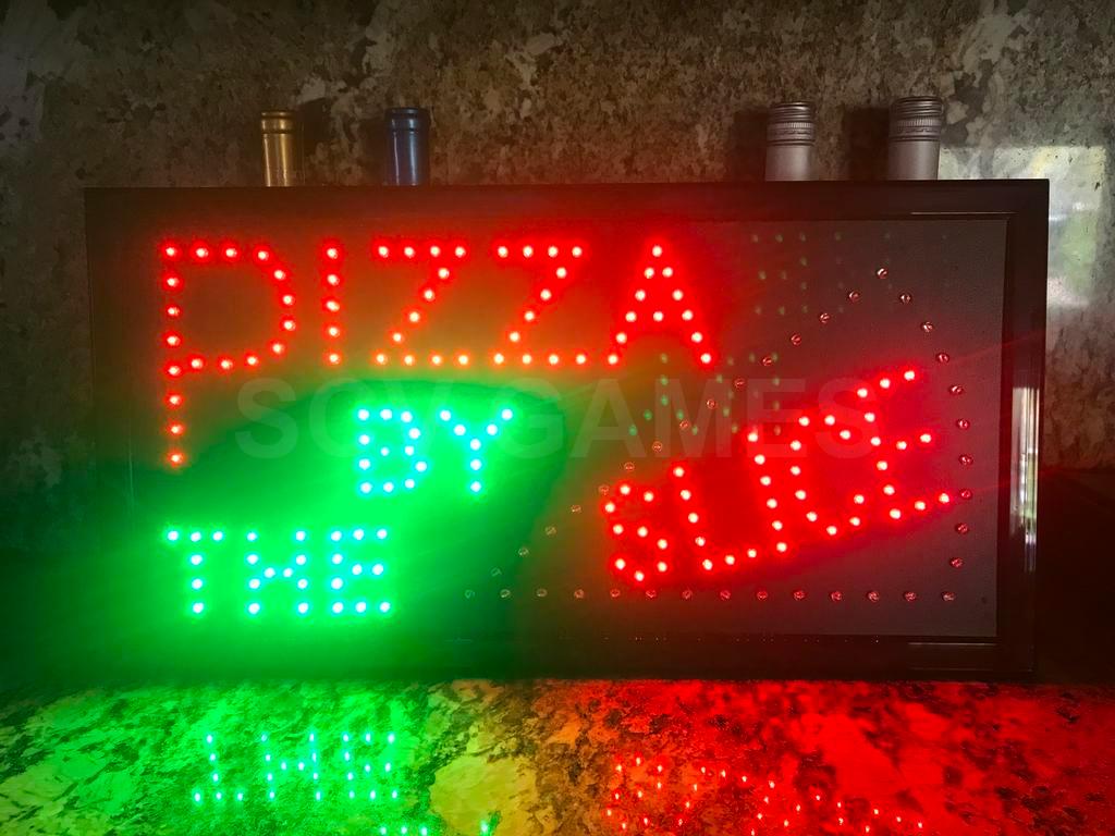 Pizza By The Slice LED Sign