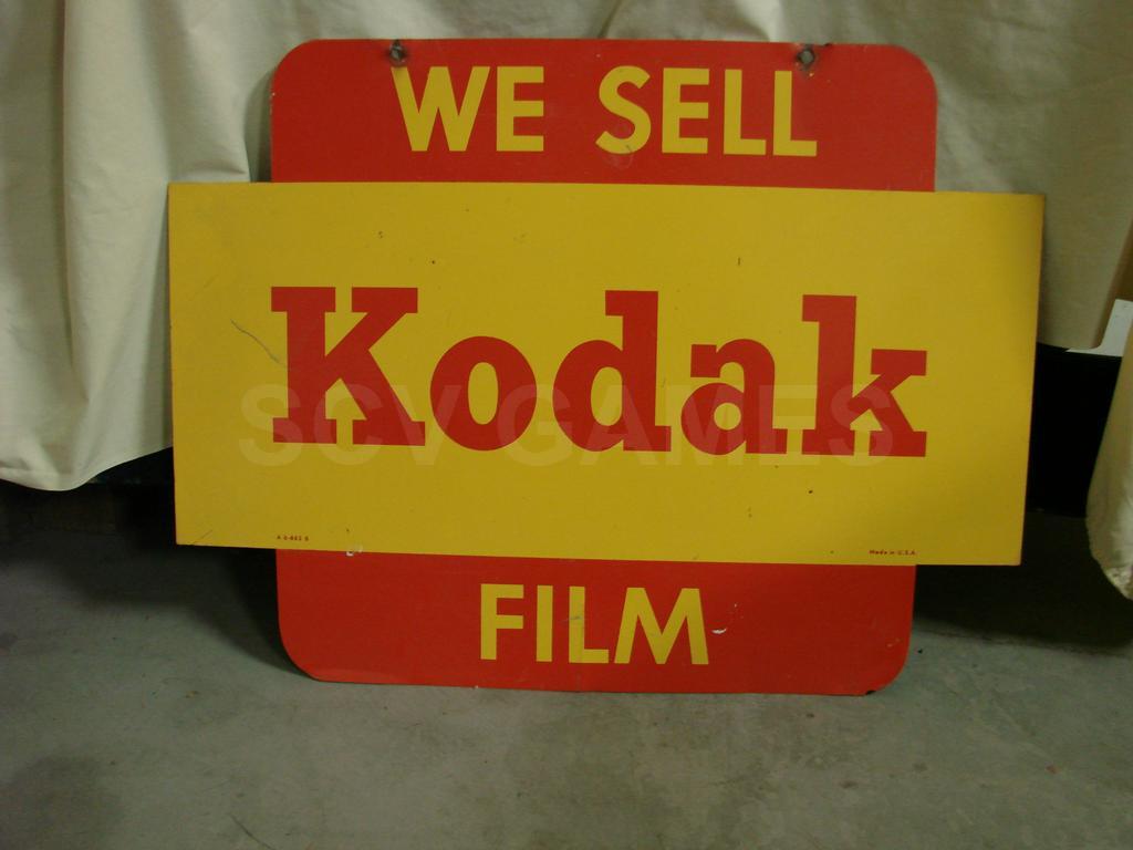 Vintage Rare KODAK Porcelain Double Sided Sign